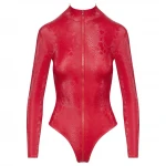 Cottelli - kígyóbőr mintás body (piros)