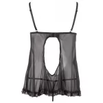 Cottelli - Lenge, fodros babydoll (fekete)