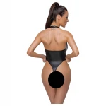 Cottelli Party - fényes, nyakpántos body (fekete)