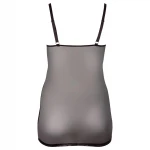 Cottelli Plus Size - csipkés átlátszó hálóing (fekete)