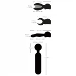 Couples Choice - akkus, melegítő wand masszírozó vibrátor (fekete)