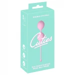 Cuties - duplagolyós szilikon gésagolyó kegel tornához (rózsaszín)
