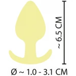 Cuties Mini Butt Plug - szilikon anál plug (sárga)