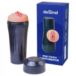 Desirel True Touch - élethű vibrációs műpunci maszturbátor (natúr)
