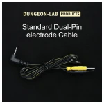 DG-LAB - elektródakábel 2,5 mm-es jackről 2 mm-es tüskékre (fekete)