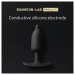 DG-LAB - kétpólusú, vezetőképes szilikon elektro análkúp (fekete)