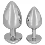 You2Toys - Diamond - 85 g-os alumínium anál plug (ezüst-piros)