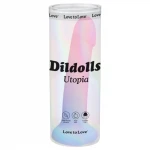Dildolls Utopia - tapadókorongos szilikon dildó (színes)