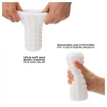 Dorcel Cup Tight - gyöngyös csatornájú maszturbátor férfiaknak (fehér)