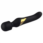 Dorcel Dual Orgasms Gold - 2in1 masszírozó vibrátor, wand masszírozó (fekete)