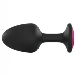 Dorcel Geisha Plug Ruby L - fekete pink köves anál plug (nagy)