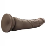 Dr. Skin 8,5 - tapadókorongos élethű dildó (barna, 20,5 cm)