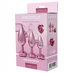 Dreamtoys Gleaming Love - szíves anál plug szett (rózsaszín)