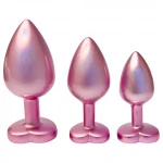Dreamtoys Gleaming Love - szíves anál plug szett (rózsaszín)