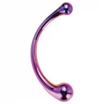 Dreamtoys - G-pont masszírozó üveg dildó (lila)