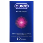 Durex Intense Orgasmic - bordás, pontozott stimuláló óvszer (10 db)