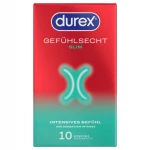 Durex Slim - szűkebb szabású, vékony óvszer (10 db)