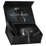 EasyToys - bimbócsipesz, nyakörv és póráz bondage szett (4 részes)
