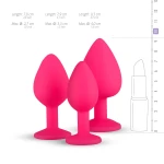EasyToys Diamond - anál plug szett (pink)