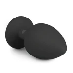 EasyToys Diamond - fehér köves anál plug (nagy, fekete)