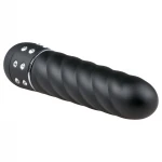 EasyToys Diamond Twirled - csavart rúd vibrátor (fekete)
