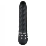 EasyToys Diamond Twirled - csavart rúd vibrátor (fekete)