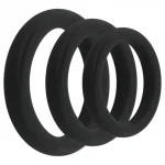 EasyToys Explore Ring - péniszgyűrű szett - 3 részes (fekete)