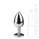 EasyToys - fém anál plug (ezüst-fehér)