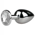EasyToys - fém anál plug (ezüst-fehér)