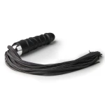 EasyToys Flogger - korbács és szilikon dildó egyben (fekete)
