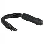 EasyToys Flogger - korbács és szilikon dildó egyben (fekete)