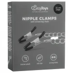 EasyToys - láncos mellbimbó csipesz, BDSM kiegészítő (2 db)