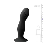 EasyToys - makkos, tapadókorongos dildó (fekete)