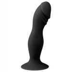 EasyToys - makkos, tapadókorongos dildó (fekete)