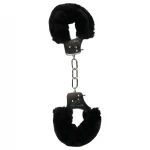 EasyToys - plüss bélésű csuklóbilincs (fekete)