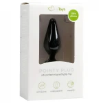 EasyToys Pointy Plug - gyűrűs anál plug - közepes (fekete)