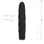 EasyToys Power Vibe - csavart szilikon rúdvibrátor (fekete)