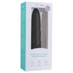 EasyToys Power Vibe - csavart szilikon rúdvibrátor (fekete)
