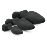 EasyToys Rocket - anál plug szett (fekete, 3 részes)