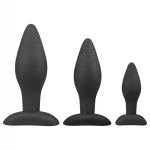 EasyToys Rocket - anál plug szett (fekete, 3 részes)