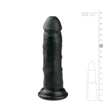 EasyToys - tapadókorongos élethű dildó (15,5 cm, fekete)
