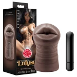 EnLust Krystal - AI Dream Girl vibrációs száj-maszturbátor (barna)