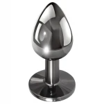 Evolved Black Gem - fém anál plug szett, fekete kővel (ezüst)