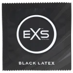 EXS Black - fekete latex óvszer nagy csomag (100 db)