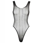 Cottelli - strasszos fekete necc body (S-L)
