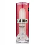 Perfect Fit - Fat Boy Micro Ribbed - péniszköpeny (17 cm, fehér)