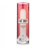 Perfect Fit Fat Boy Micro Ribbed - fehér vastagító péniszköpeny (19 cm)