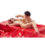 Fetish - piros vízálló lakk lepedő (200 x 220 cm)