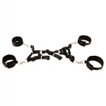 Fetish Fantasy - ágyhoz rögzíthető bondage kötöző szett (fekete)