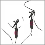 Pipedream Fetish - vibrációs mellbimbó csipesz (fekete)